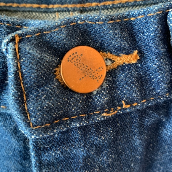 Vintage 80’s WRANGLER High Waist Jeans Size 7/8 x 32 Blue Denim. - Picture 6 of 15